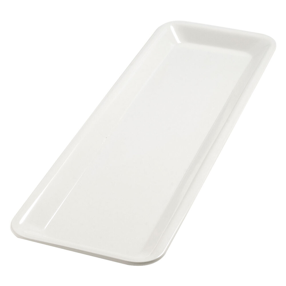 Carlisle 5552637 Balsam Displayware Bavarian Cream Melamine 1/2 Size Long 1" Deep Food Pan - 6/Case