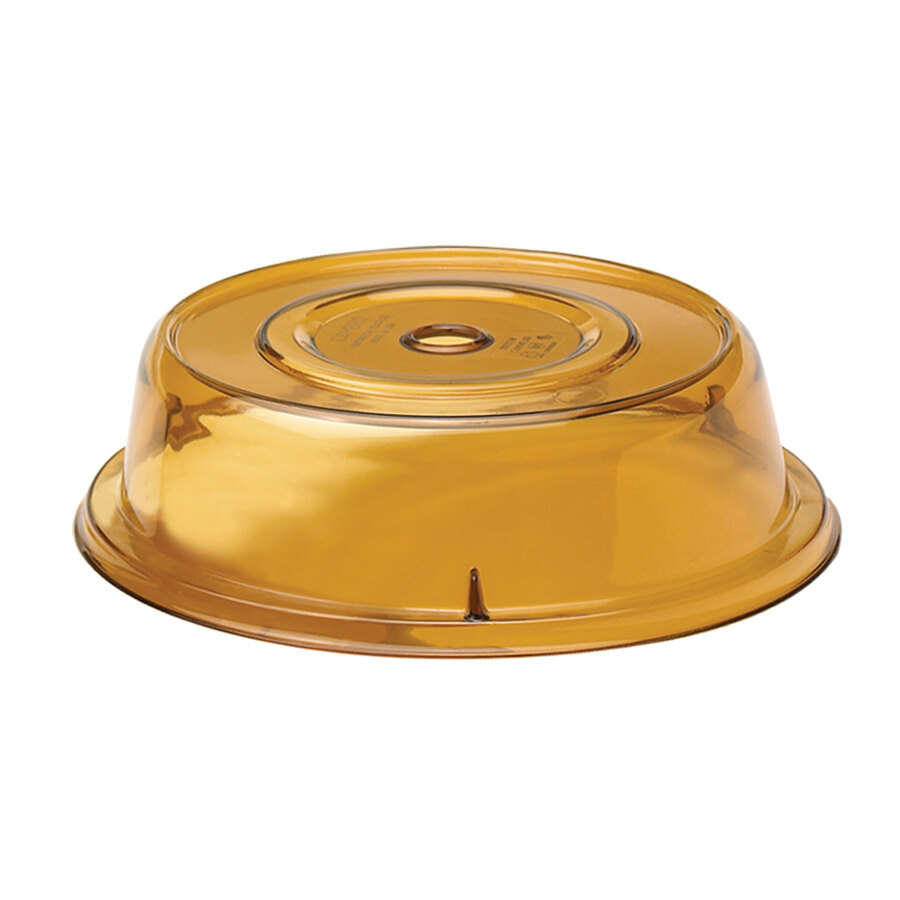 Cambro 1101CW153 Camwear® Amber Camcover 11" Plate Cover - 12/Case