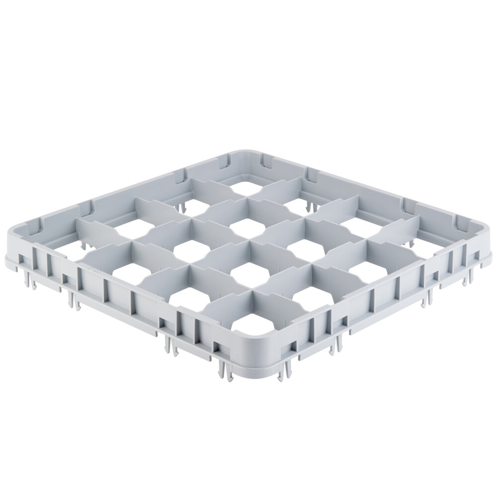 Cambro 16E5151 Camrack 16 Compartment Soft Gray Half Drop Full Size Camrack Stemware Extender