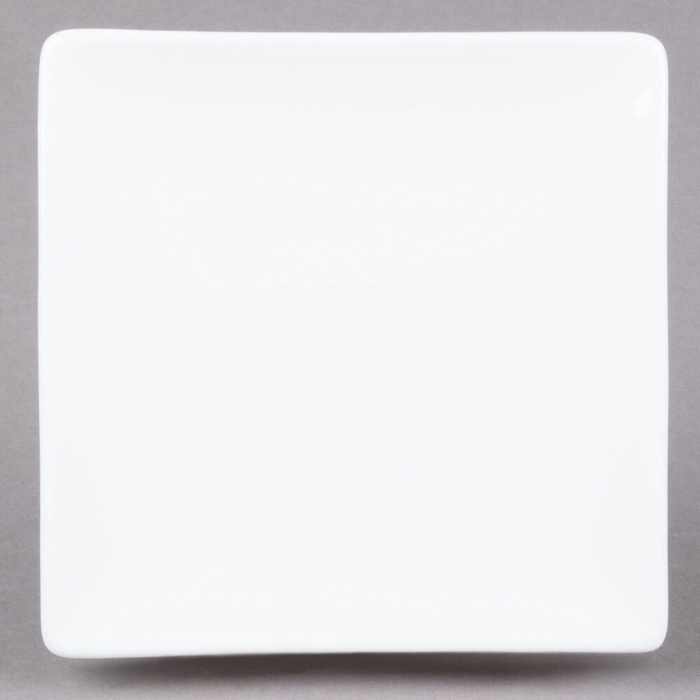 10 Strawberry Street B4500 Izabel Lam Pond 5 3/4" White Square Bone China Plate - 48/Case