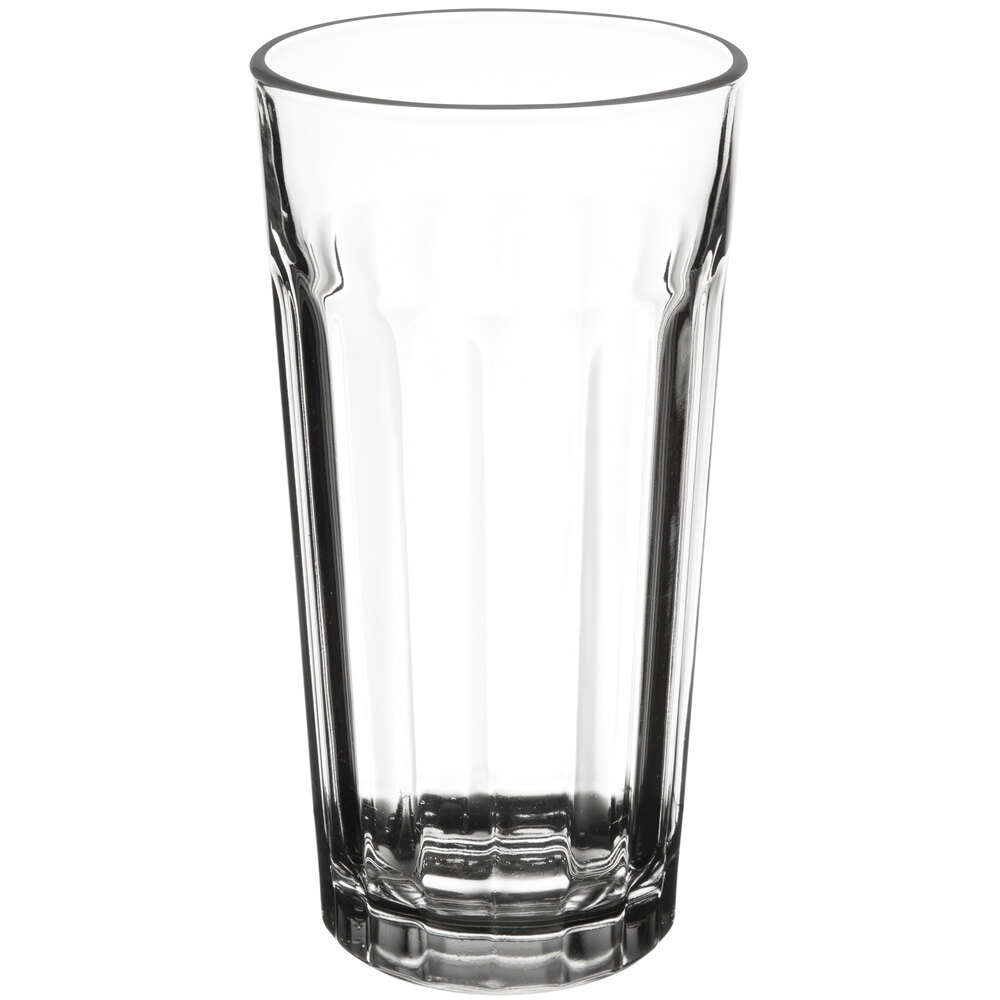 Libbey 15645 24 oz. Rim Tempered Jumbo Paneled Cooler Glass - 12/Case