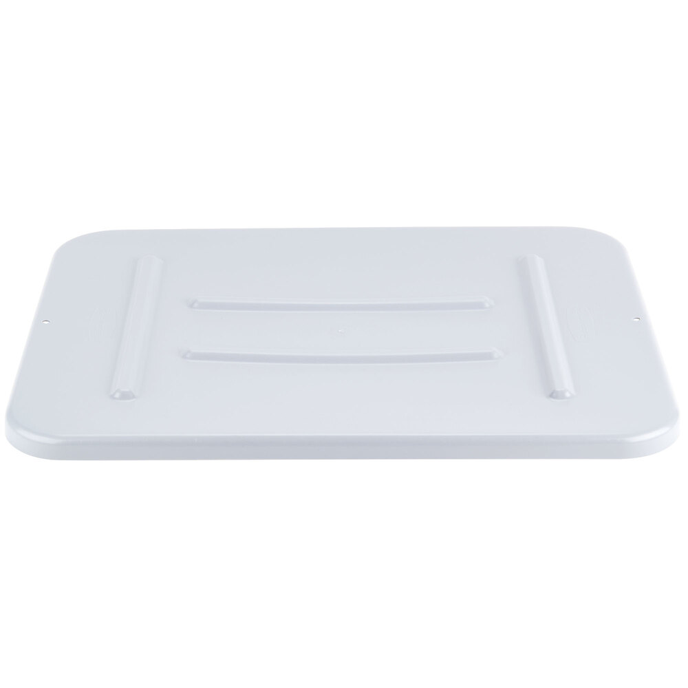 Rubbermaid® FG364800GRAY 22" x 17" Gray Polyethylene Bus Tub Lid