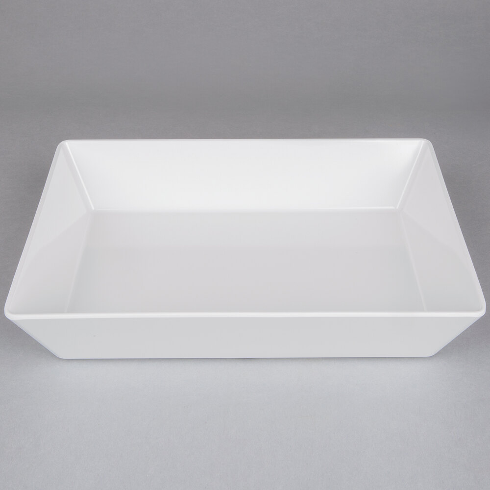 American Metalcraft MLRP13 Endurance 136 oz. Rectangular Melamine Serving Bowl