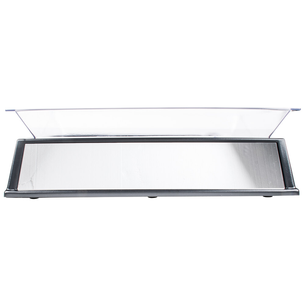 Cal-Mil IP101-110 Small Ice Carving Mirror Pedestal with Drainage Hose and 110V LED Lighting - 19" x 27" x 10"