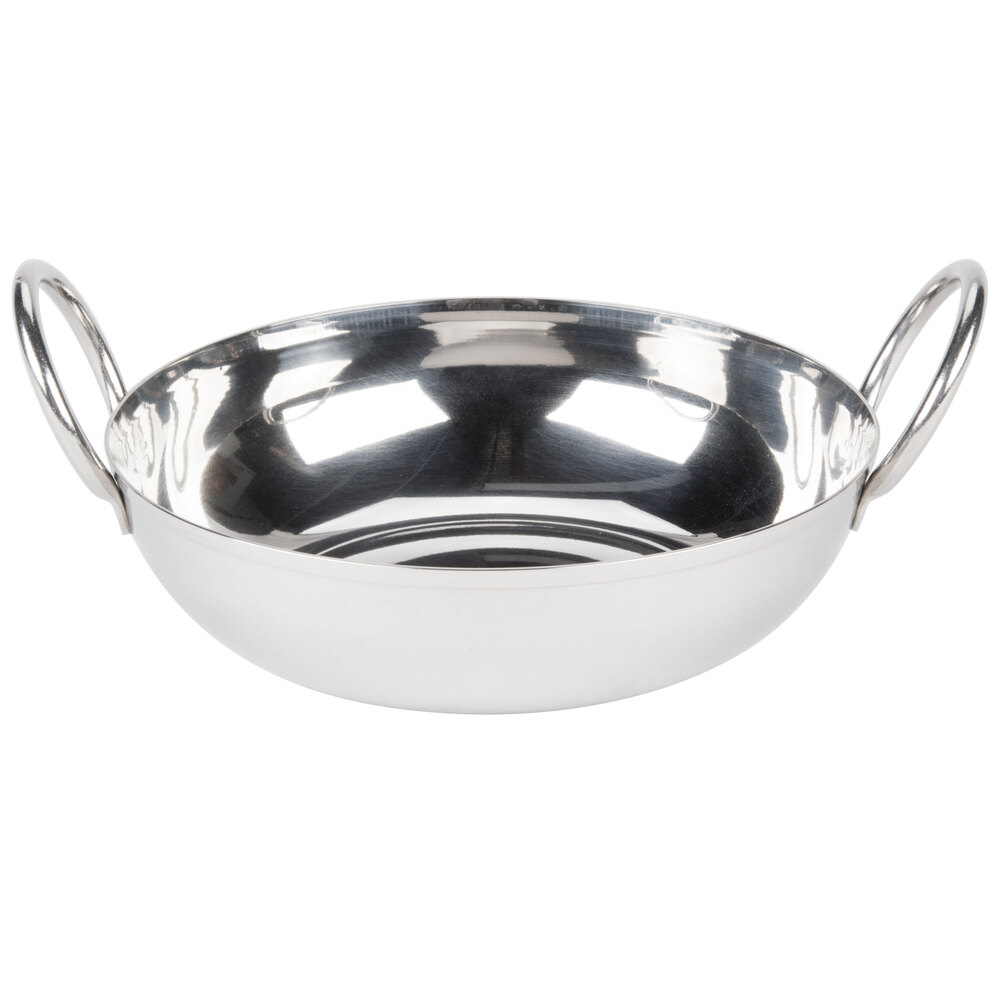 American Metalcraft BD55 18 oz. Stainless Steel Balti Dish - 5 3/4" x 1 1/2"
