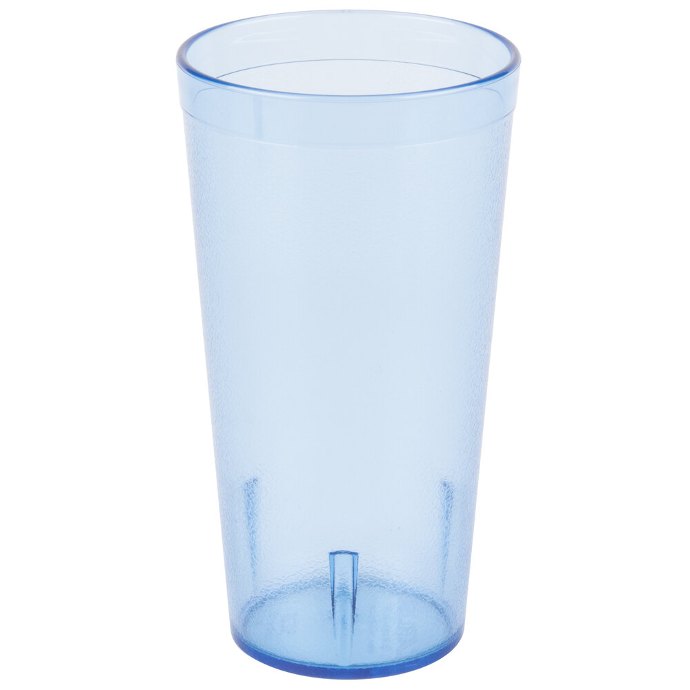 Carlisle 522054 Stackable 20 oz. Blue SAN Plastic Tumbler - 72/Case