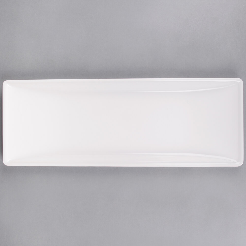 American Metalcraft TRPZ23 Endurance 22 7/8" x 8 1/4" Trapezoid Melamine Serving Platter