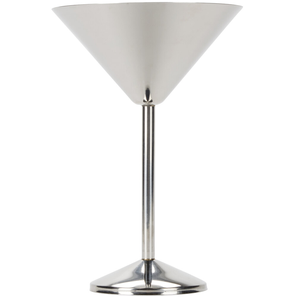 American Metalcraft MART1 10 oz. Stainless Steel Martini Glass Server