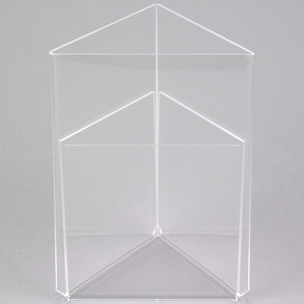 Tablecraft 50703 Three Sided Acrylic Table Tent 5" x 7"
