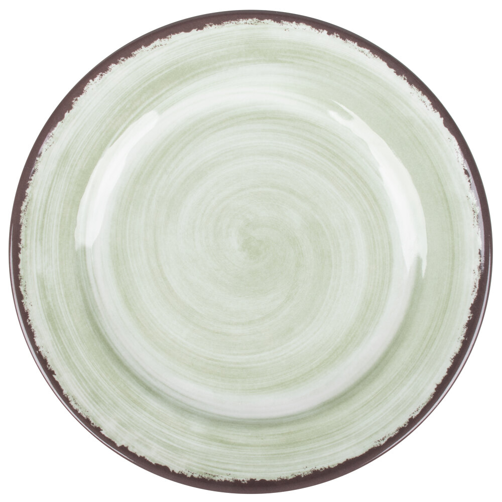 Carlisle 5400746 Mingle 7" Jade Round Melamine Plates - 12/Case