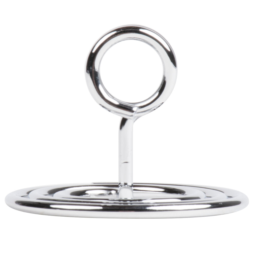 American Metalcraft NSC1 1 1/2" Chrome Swirl Base Card Holder