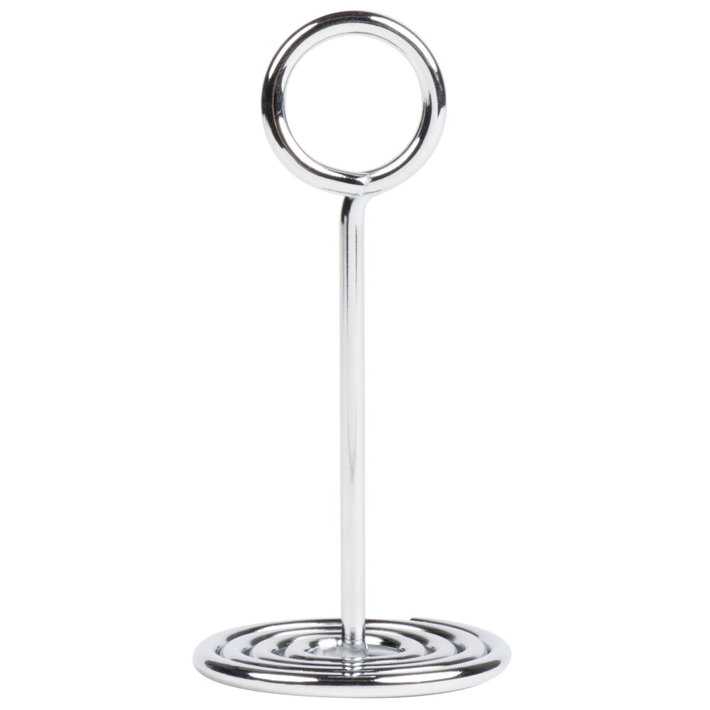 American Metalcraft NSC4 4" Chrome Swirl Base Card Holder