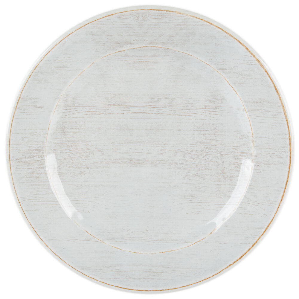 Carlisle 6400706 Grove 7" Buff Round Melamine Plates - 12/Case