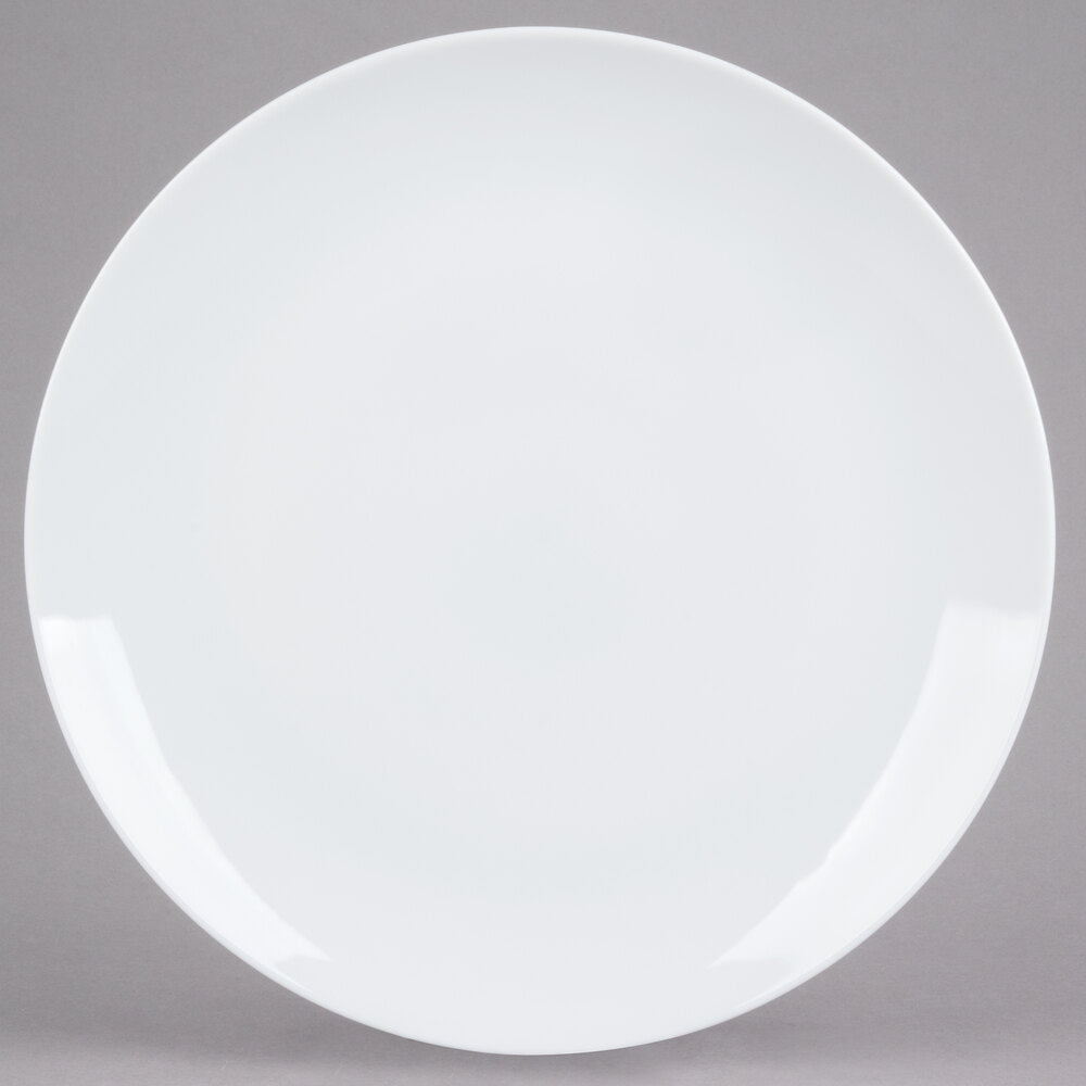 10 Strawberry Street CP0024 Classic White Coupe 12" Round Porcelain Charger Plate - 12/Case