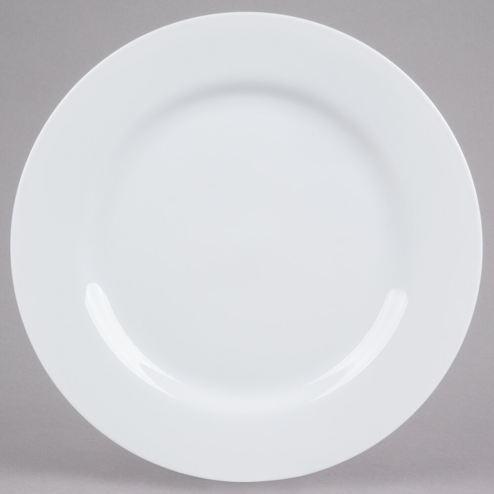 10 Strawberry Street RW0024 11 7/8" Round Royal White Porcelain Charger Plate - 12/Case