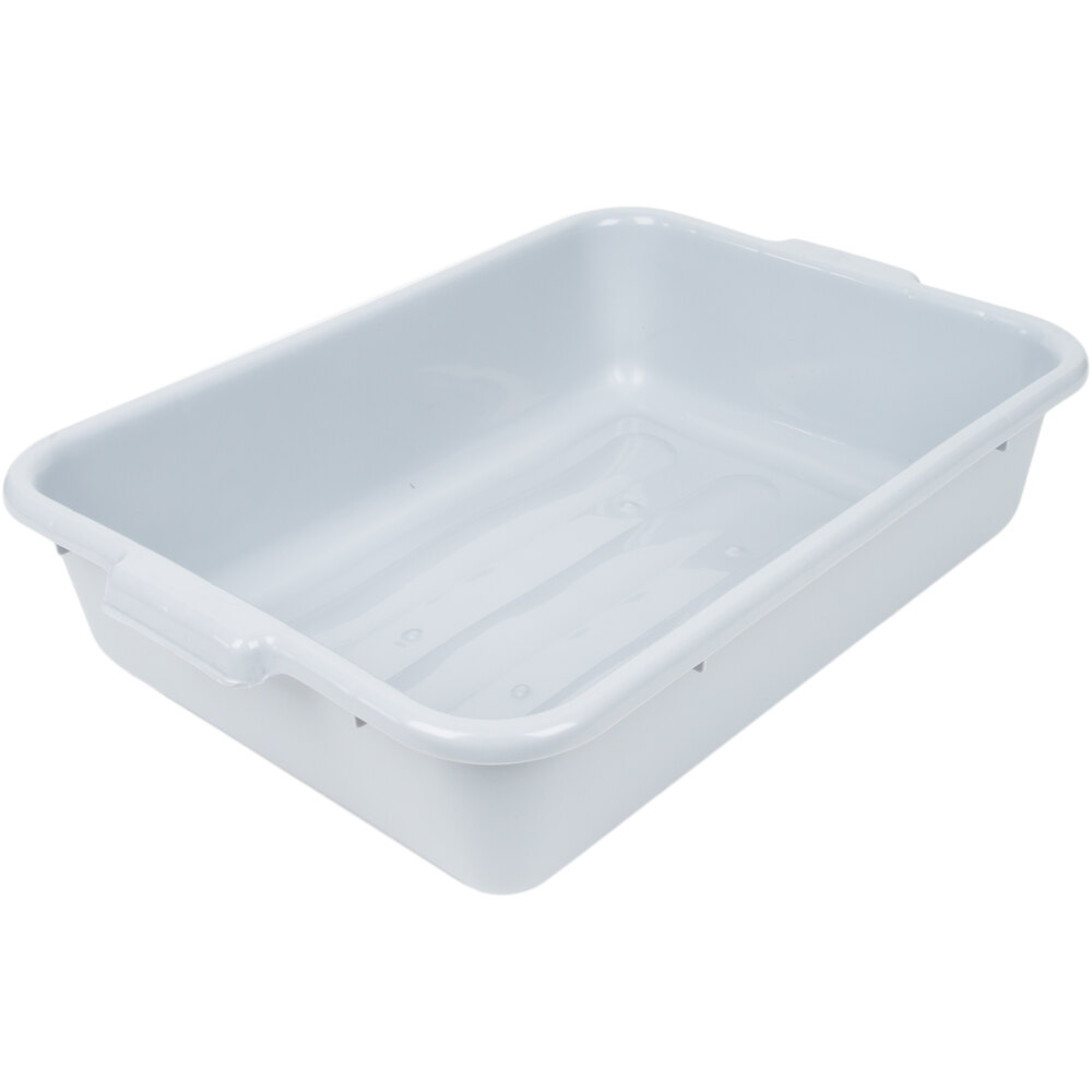Tablecraft 1529G Gray 20" x 15" x 5" Polyethylene Plastic Bus Tub