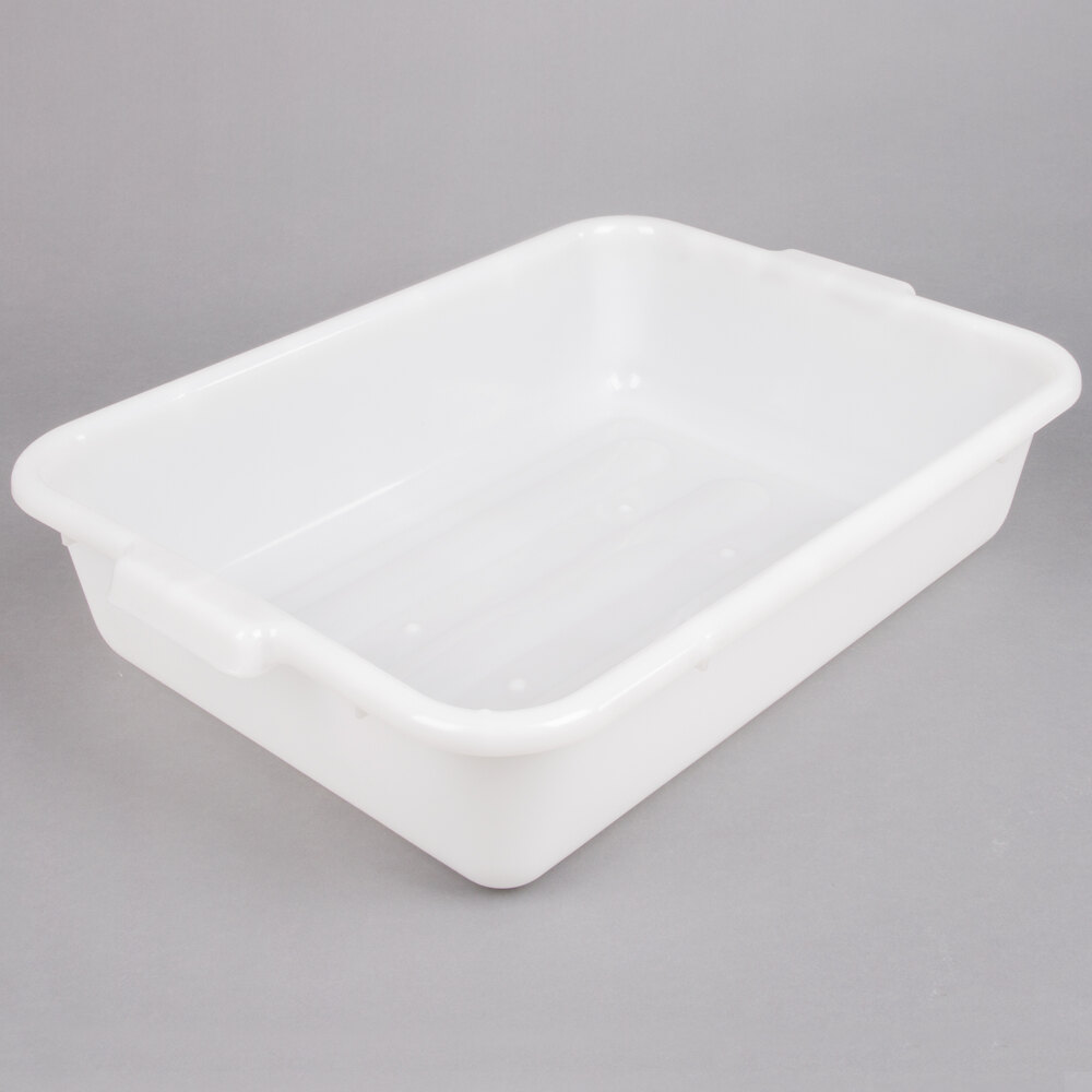 Tablecraft 1529N Natural 20" x 15" x 5" Polyethylene Plastic Bus Tub / Food Storage Box