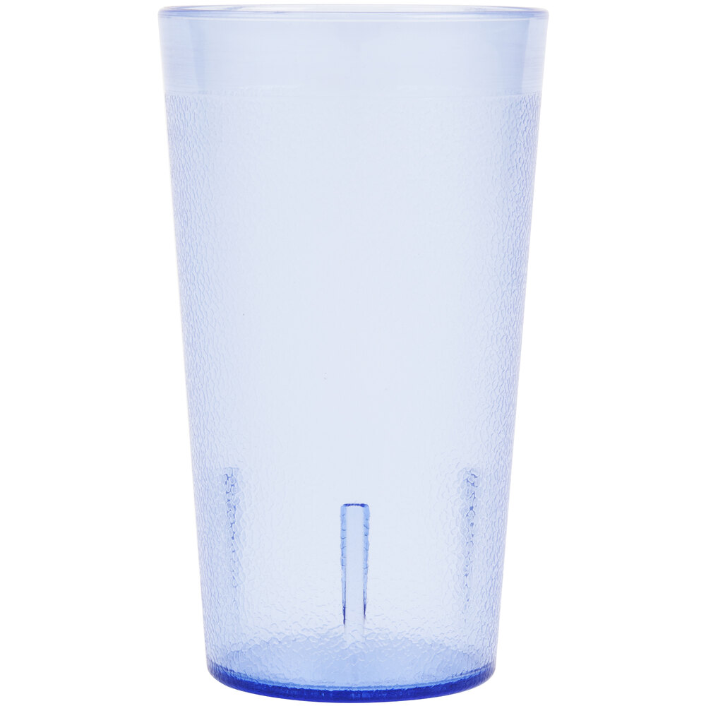 Cambro 1200P401 Colorware 12.6 oz. Customizable Slate Blue Customizable SAN Plastic Tumbler - 6/Pack