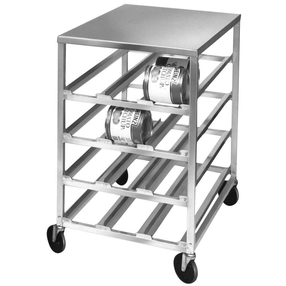 Channel CSR-4M Half Size Mobile Aluminum Can Rack for #10 and #5 Cans with Aluminum Top