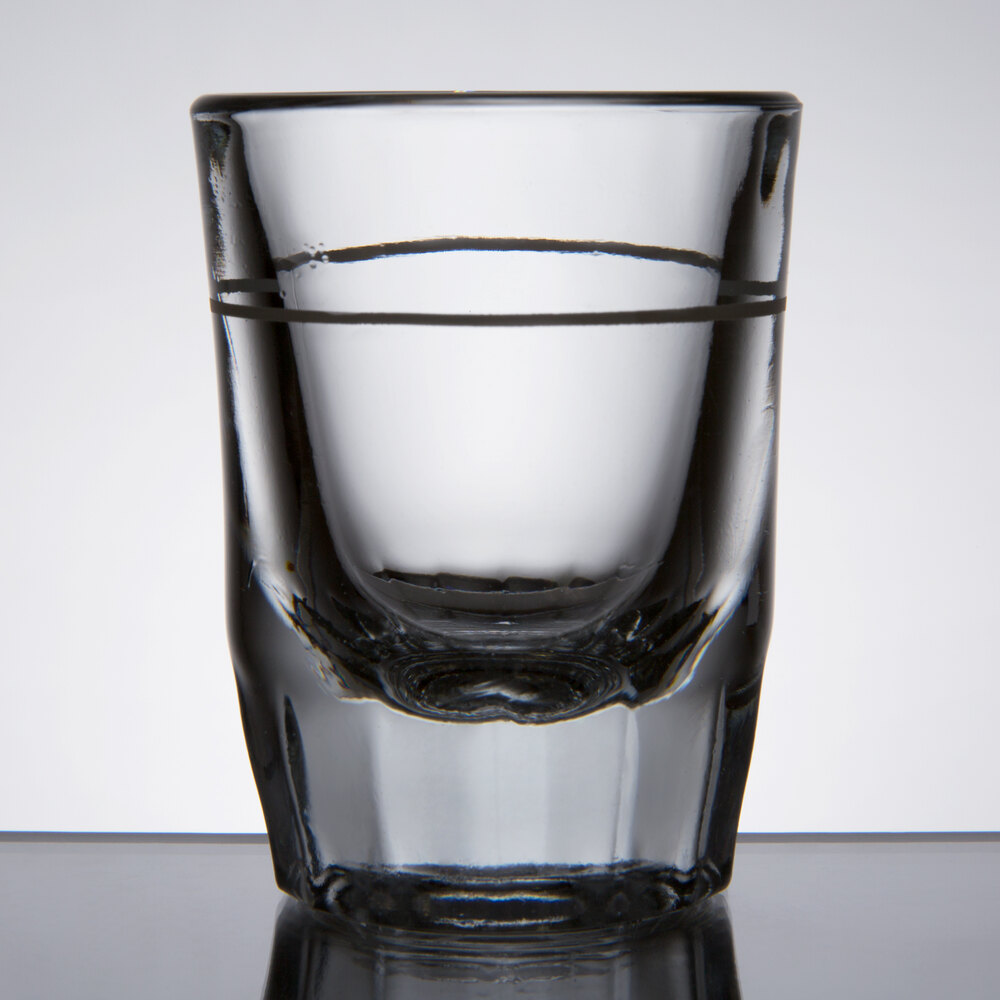 Anchor Hocking 5282/928U 2 oz. Fluted Shot Glass with 1 oz. Pour Line - 12/Case