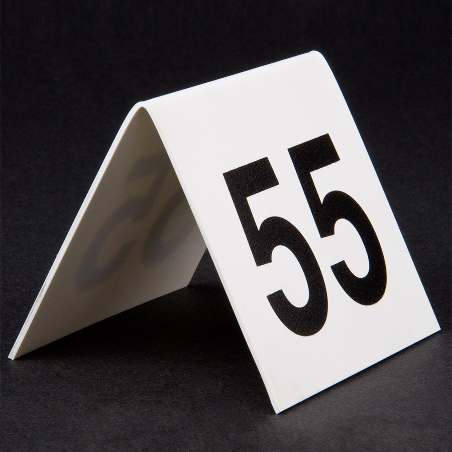 GET NUM-51-75 3 1/4" Number Table Tents - 51 to 75