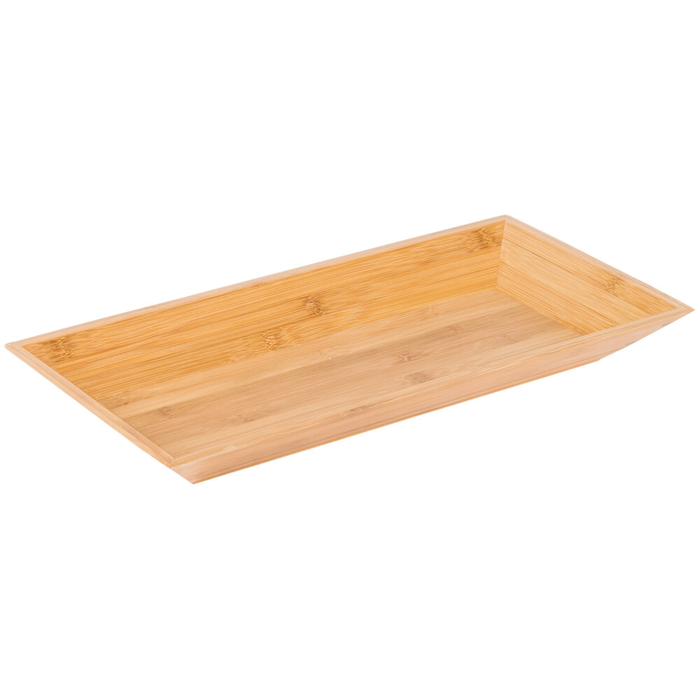 American Metalcraft BAM18 Rectangular Bamboo Tray - 18" x 8 1/4"
