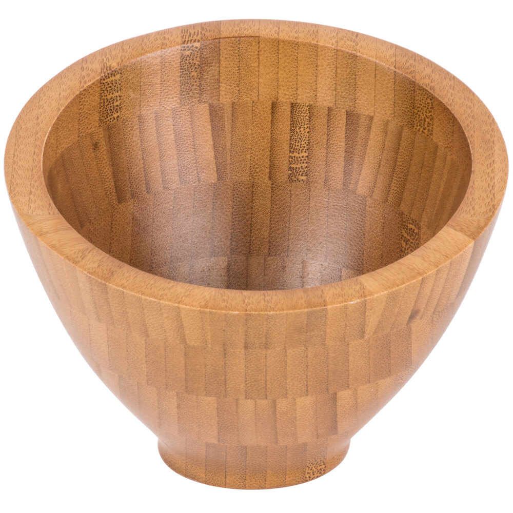 American Metalcraft BAMSL52 8 oz. Bamboo Angled Bowl