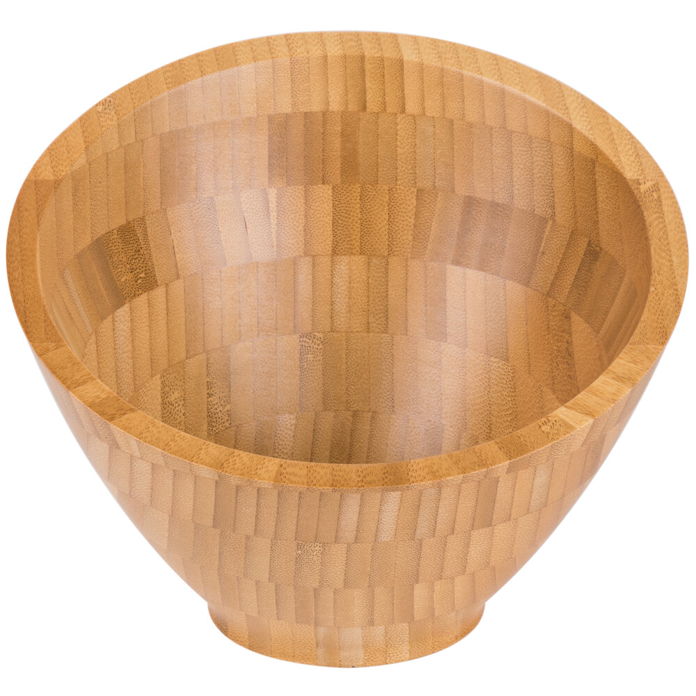 American Metalcraft BAMSL112 2.5 Qt. Bamboo Angled Bowl