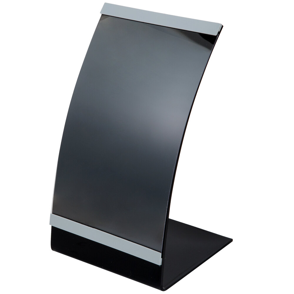 Tablecraft AS57 5 1/2" x 8 1/2" Curved Menu Displayette