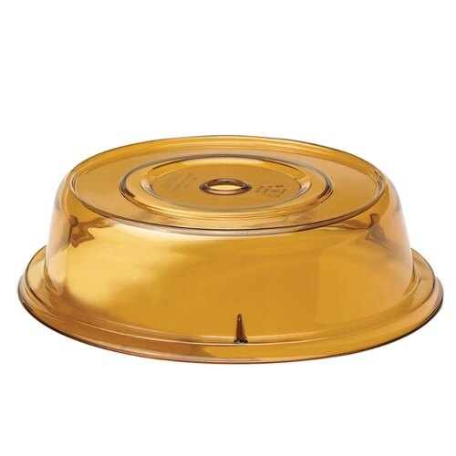 Cambro 1202CW153 Camwear® Amber Camcover 12 1/8" Plate Cover - 12/Case
