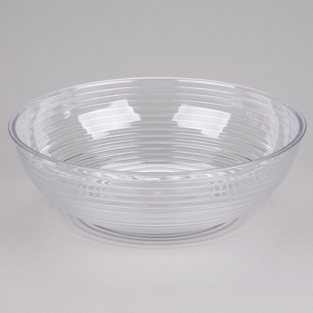 Cambro 11.2 Qt. Clear Camwear® Round Ribbed Bowl