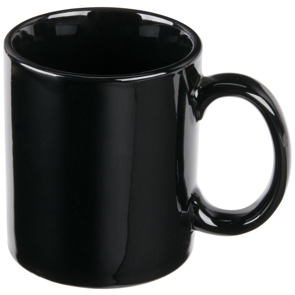 Libbey Slate 12 oz. Black Porcelain Mug - 12/Case