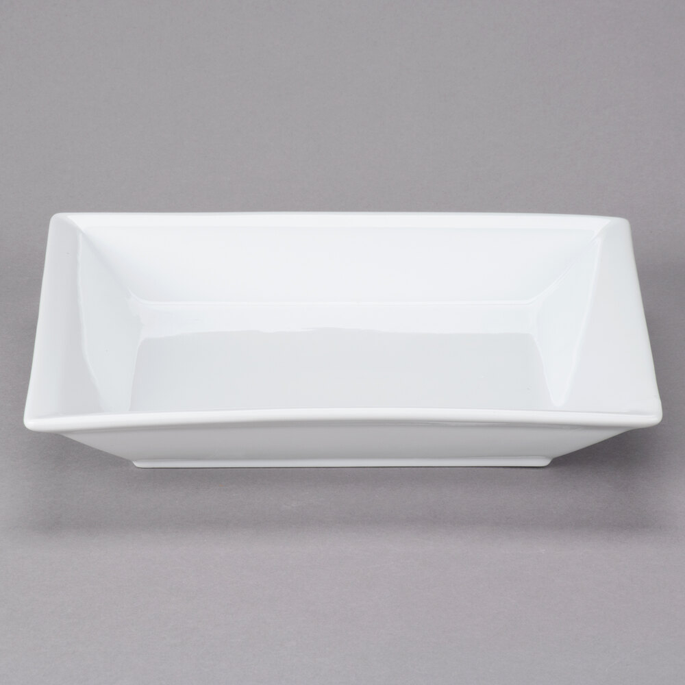 Libbey Slate 30 oz. Ultra Bright White Wide Rim Square Porcelain Pasta Bowl - 12/Case