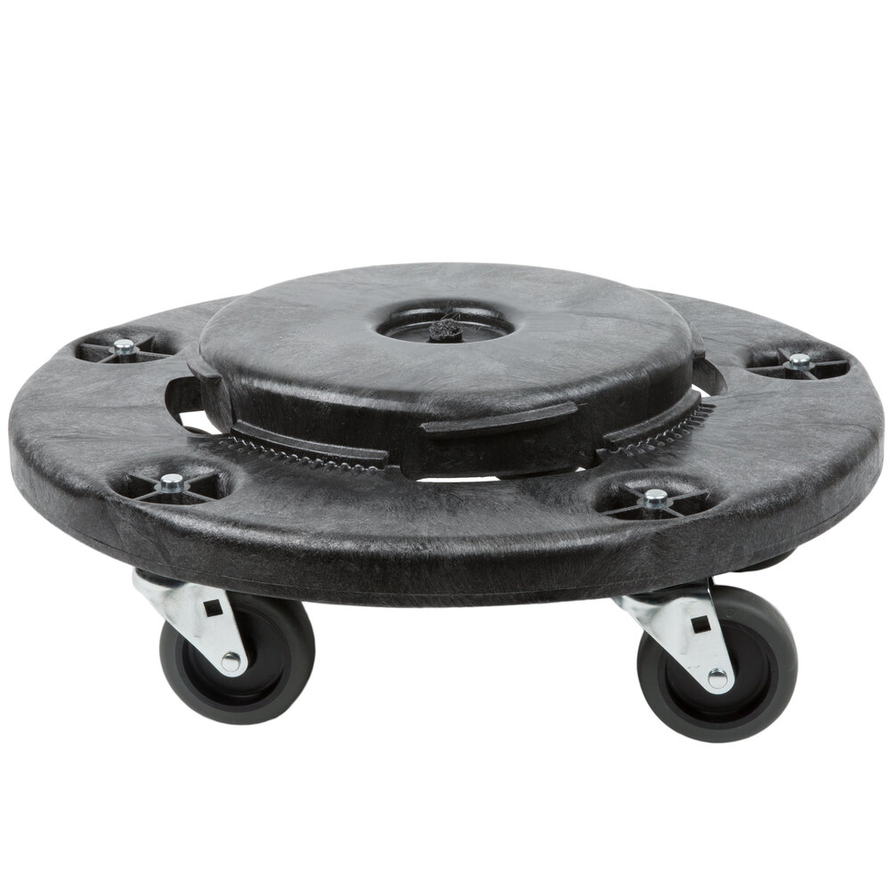 Rubbermaid® FG264043BLA BRUTE Black Quiet Dolly for FG262000, FG263200, FG264300, FG265500 Containers 20-55 Gallon
