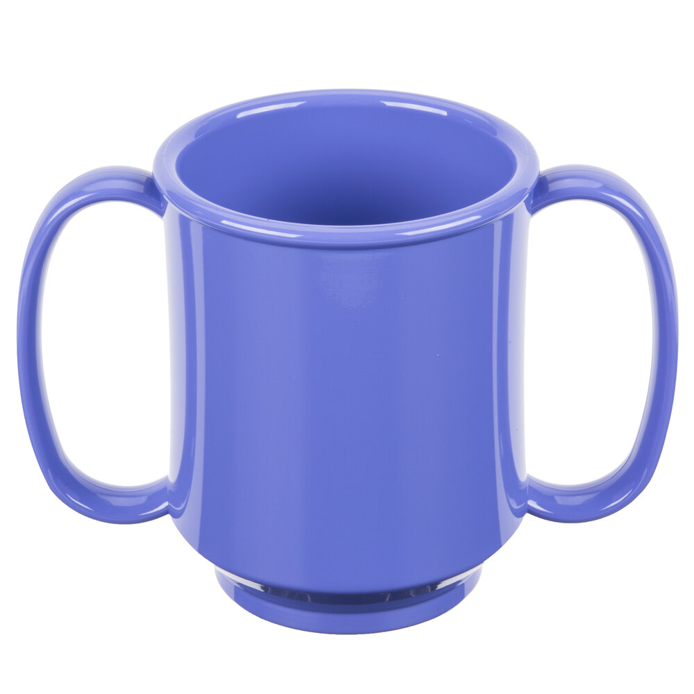 GET SN-103-PB 8 oz. Peacock Blue Tritan™ Plastic Two Handle Mug - 24/Case
