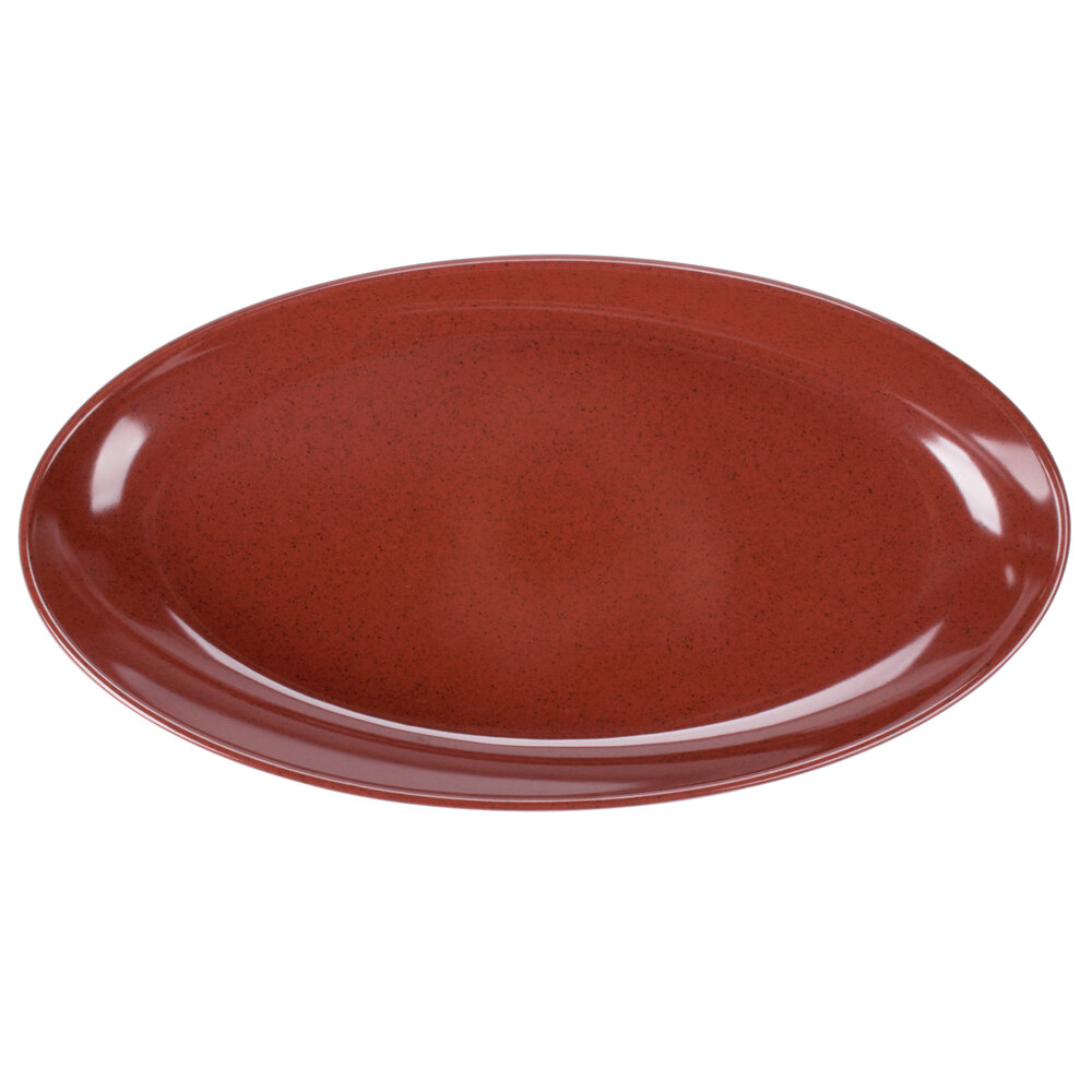 GET OP-1580-CHI Osslo 15" x 8" Chili Oval Melamine Platter - 6/Case