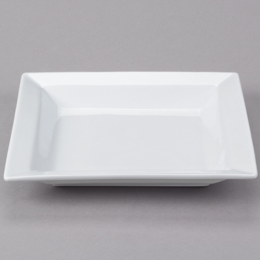 Libbey Slate 16 oz. Ultra Bright White Wide Rim Square Porcelain Soup Bowl - 12/Case