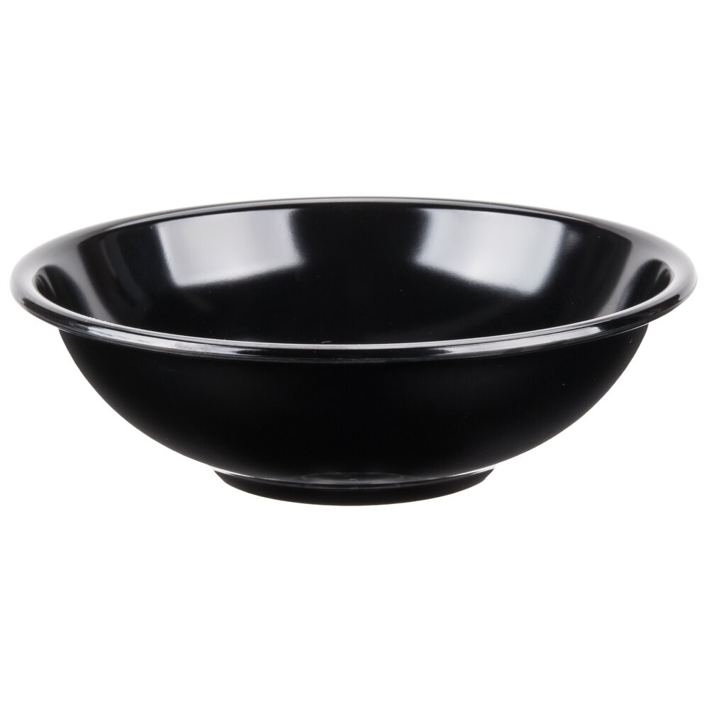 Tablecraft 282B Round 32 oz. Black Melamine Bowl - 48/Case
