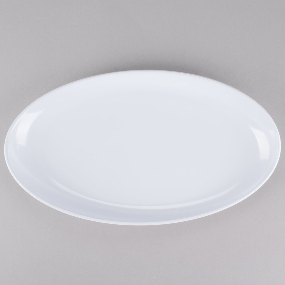 GET OP-1690-W Osslo 16" x 9" White Oval Melamine Platter - 6/Case