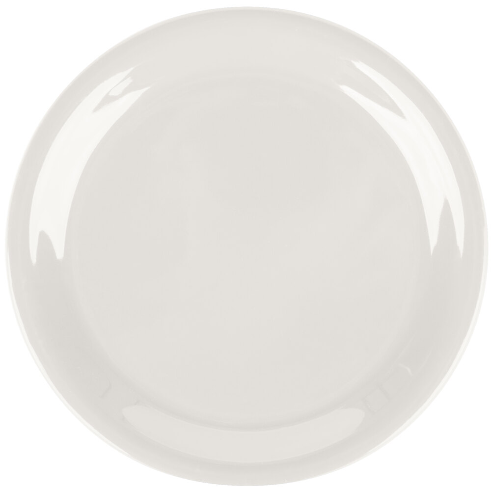 Carlisle Sierrus 6 1/2" Bone Narrow Rim Melamine Pie Plate - 48/Case