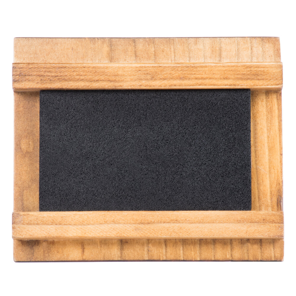 Cal-Mil 3489-23-99 Madera 3 1/2" x 2" Chalkboard Stand with Black Chalkboard