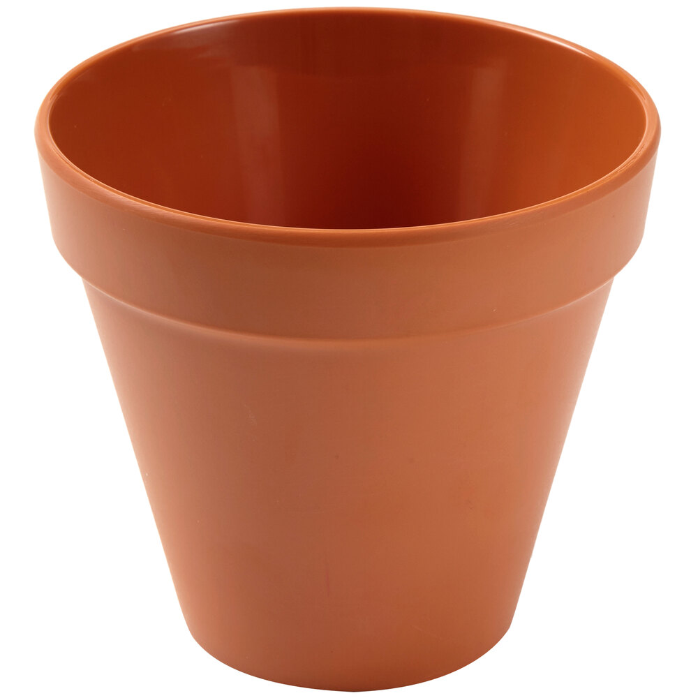 American Metalcraft MELPOT14 14 oz. Terra Cotta Melamine Pot