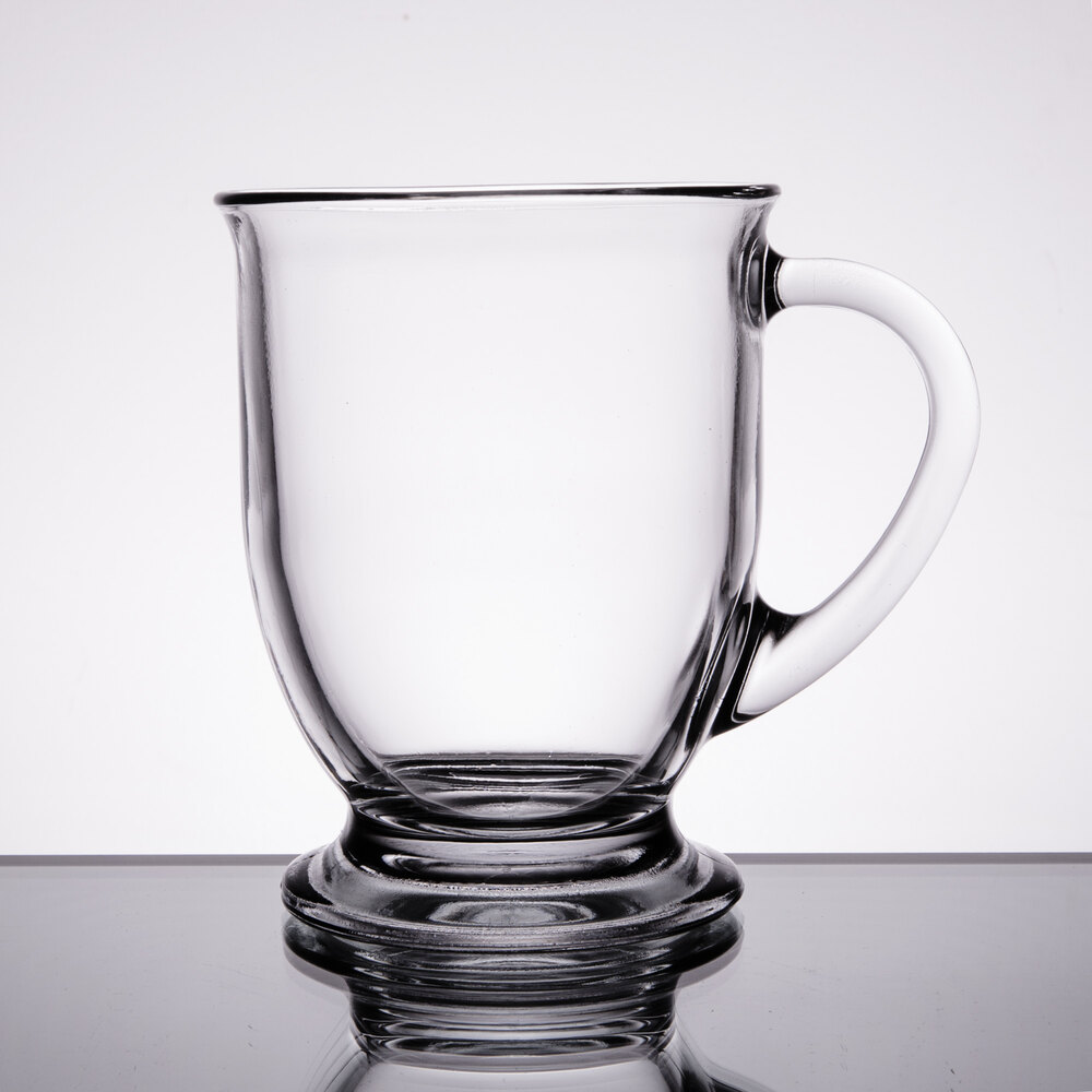 Anchor Hocking 83045A 16 oz. Glass Cafe Mug - 6/Case
