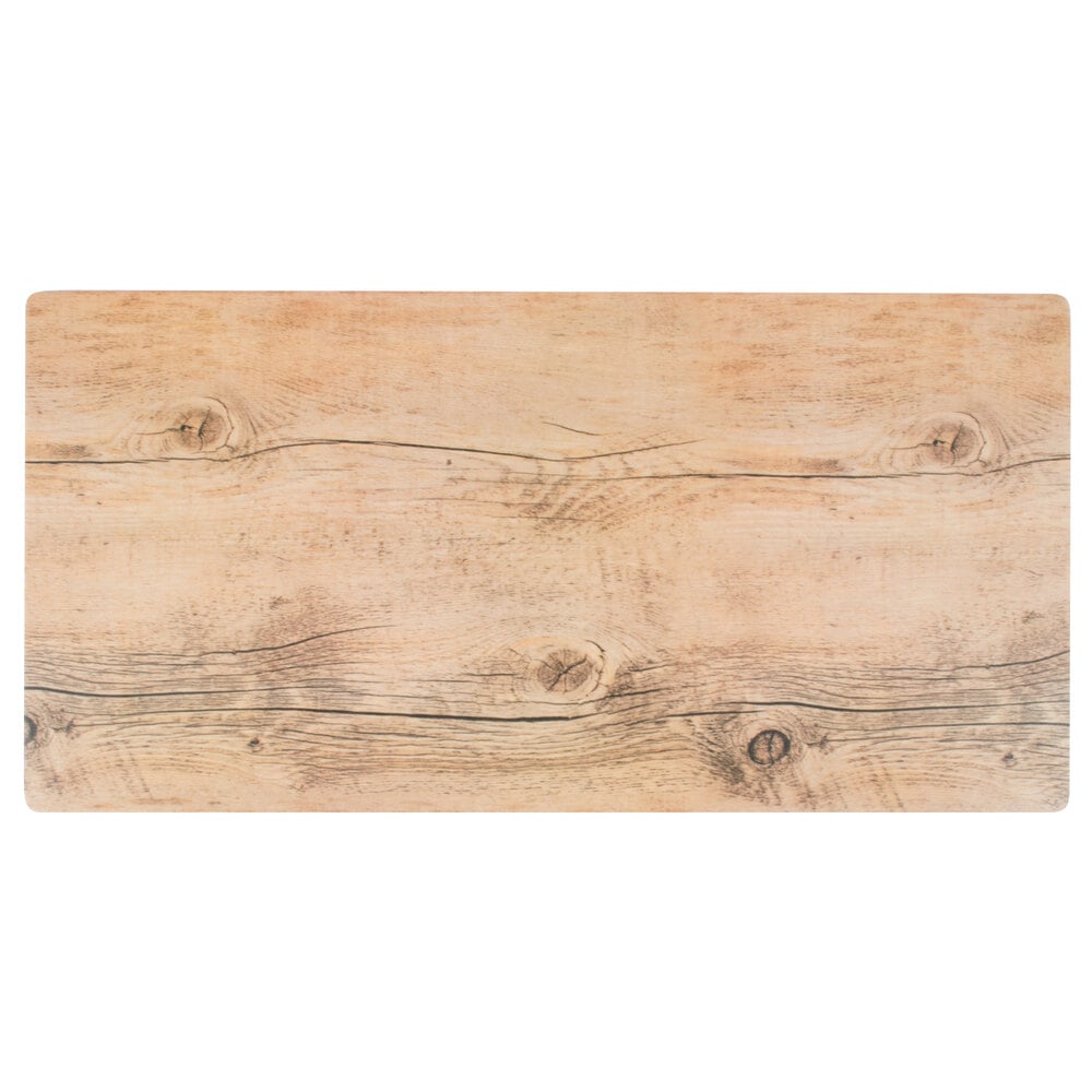 GET SB-1210-OW Madison Avenue / Granville 12" x 10" Melamine Faux Oak Wood Display Tray