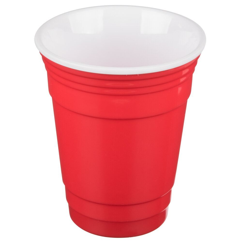 GET SC-16-R To-Go 16 oz. Red Customizable Plastic Reusable Tumbler - 24/Case