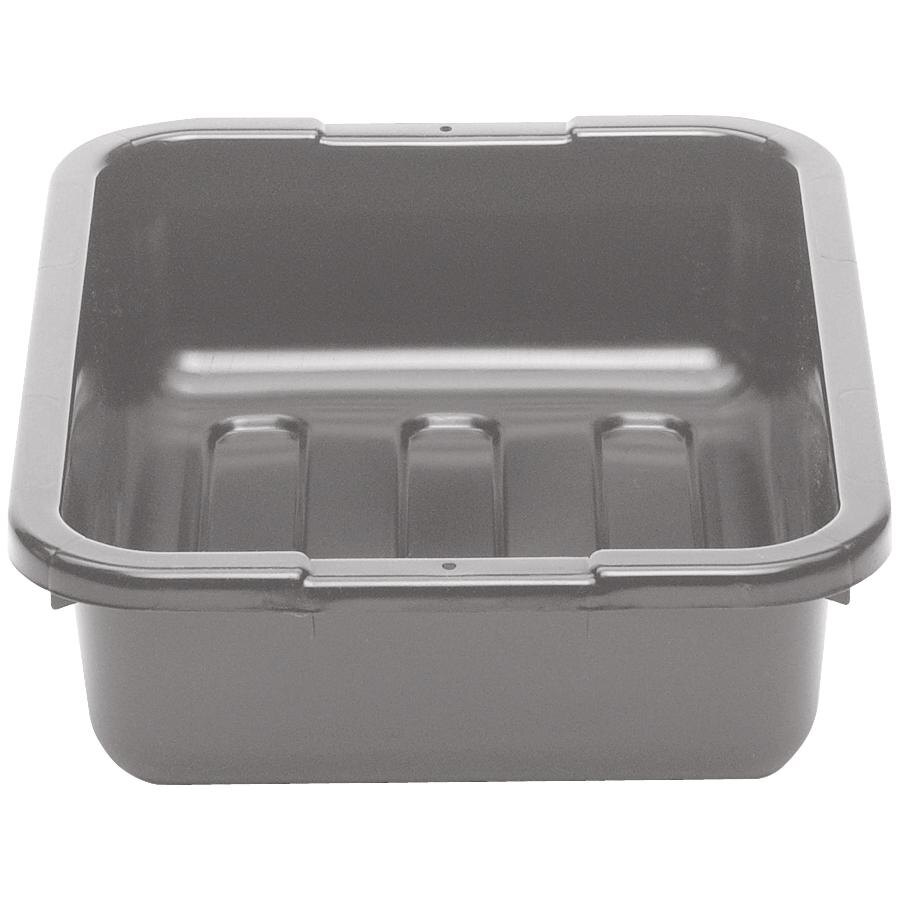 Cambro 21155CBP180 Poly Cambox 21" x 15" x 5" Light Gray Polyethylene Bus Tub with Ribbed Bottom