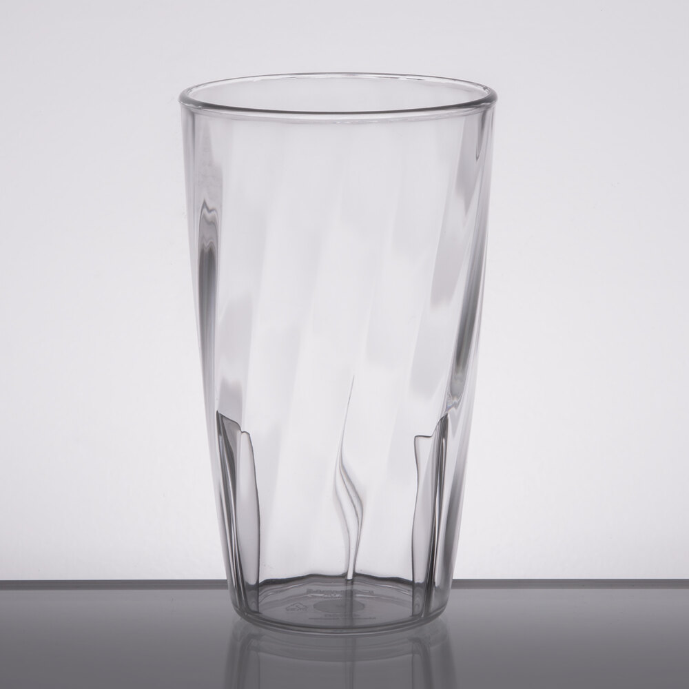 Carlisle 4366607 Swirl 12 oz. Clear Polycarbonate Tumbler - 36/Case