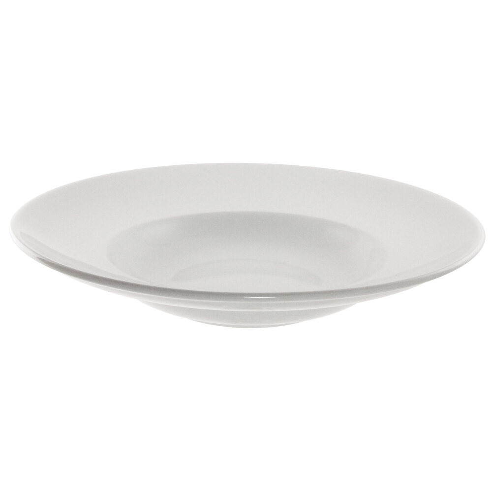 10 Strawberry Street BISTRO-3 Bistro 8 oz. Bright White Porcelain Rim Soup Bowl - 24/Case