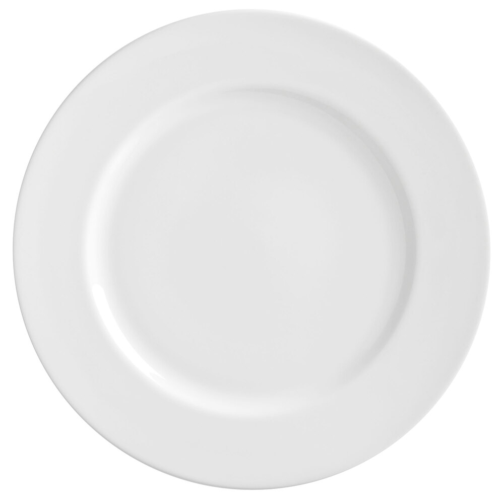 10 Strawberry Street RW0040 Royal White 11" White Round Porcelain Dinner Plate - 24/Case