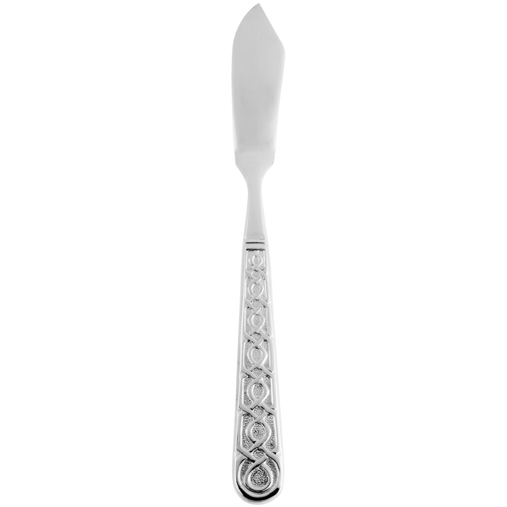 10 Strawberry Street DUB-BK Dubai 7" 18/0 Heavy Weight Stainless Steel Butter Knife - 12/Case